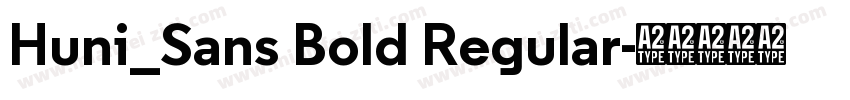 Huni_Sans Bold Regular字体转换